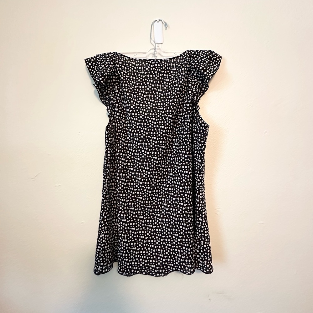 Spense Polka Dot Ruffled Top Size Large - Picture 6 of 8